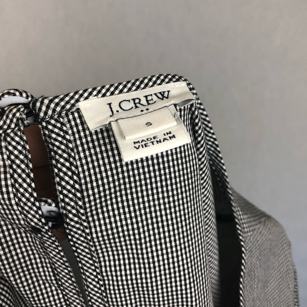 J. Crew Blouse Bell Sleeve Top Gingham Plaid - Picture 5 of 14